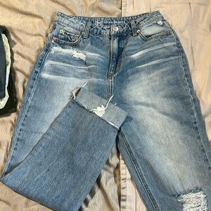 Distressed denim juniors size five